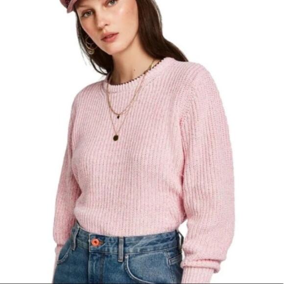 Scotch & Soda Chunky Pink Marled Pullover Sweater - Picture 2 of 8